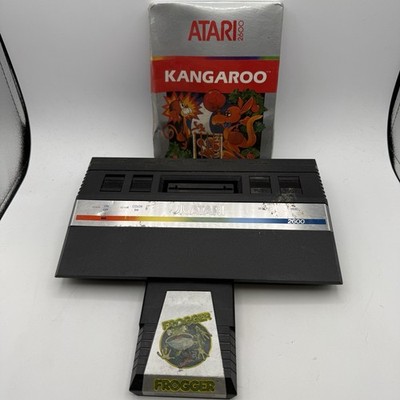 Atari 2600 Jr. Junior Black & Silver Video Game Console w/ 2 Games Untested