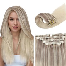 Sunny Hair CLIP-IN 22" Dark Gold to Light Blonde Human Hair Extensions CP NORDIC