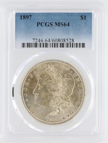 1897 Morgan Silver Dollar PCGS MS64 S$1 Philadelphia Minted No Reserve