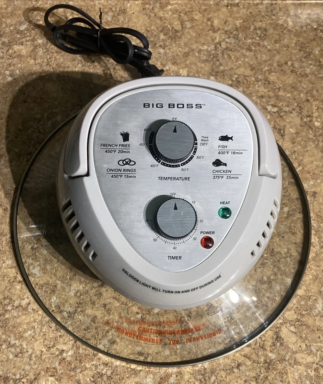 Big Boss 16 Quart Oil-Less Fryer 8605 Replacement Top Lid Only Tested Works Gray
Opens in a new wind