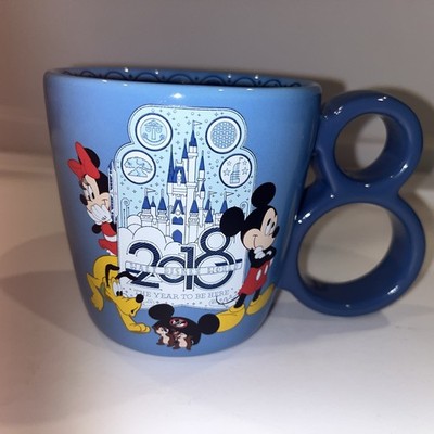 Walt Disney World Disney Parks 2018 Year To Be Here Blue Mickey  Coffee Mug