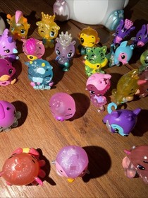 HATCHIMALS COLLECTIBLES LOT OF 35 FIGURES, LOL Bank Preowned And Keychain