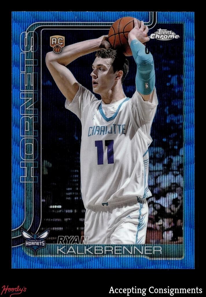 2025-26 Topps Chrome Blue Wave Refractors #284 Ryan Kalkbrenner RC ROOKIE 36/150