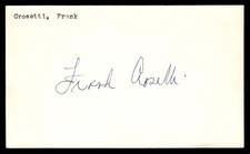 Frank Crosetti Yankees Baseball Signed Index Card Auto *CA734