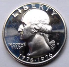 1976-s 40% silver DCAM proof bicentennial washington quarter   🔥🔥