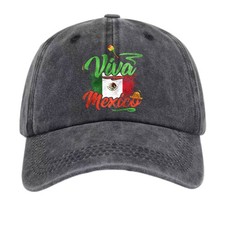 Viva México Bandera Mexicana Maraca Sombrero Vintage Gorra de Béisbol México Orgullo Sombrero