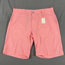 Peter Millar Golf Shorts Crown Sport Shackleford Printed 38 x 9 Pink MSRP 115