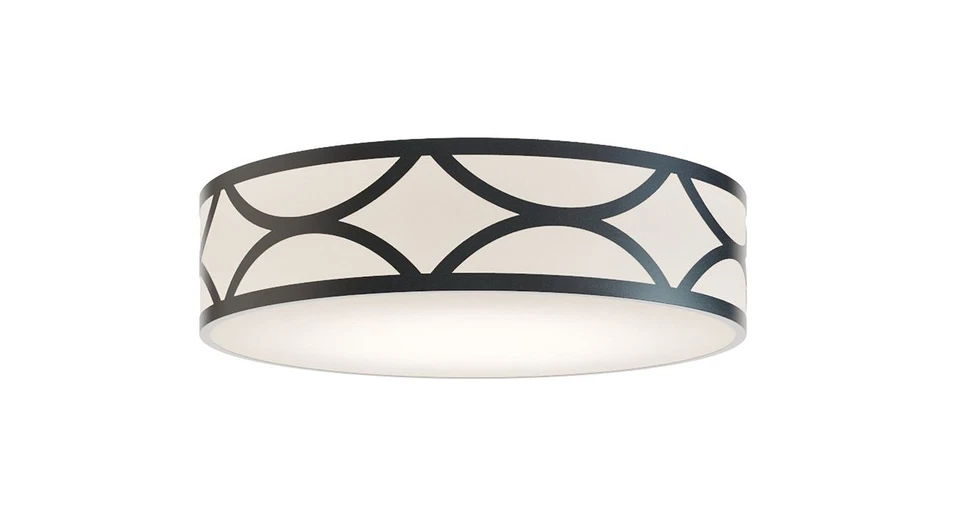 AFX LAKF20LAJUD Lake 20"W LED Flush Mount Drum Ceiling Fixture - White - Image 2 of 4