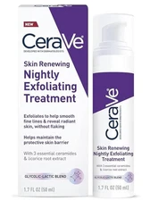 CeraVe Skin Renewing Nightly Exfoliating Treatment 1.7oz New Sealed Glycolic AHA