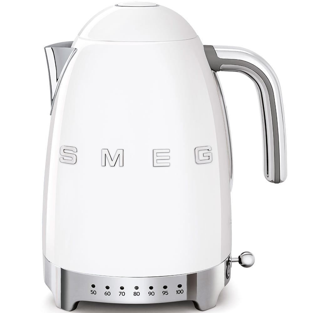 Smeg 50's Retro Variable Temperature Kettle in White - KLF04WHUK - Brand New