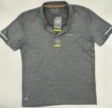 Eddie Bauer Men's Motion Quick-Dry Short-Sleeve Polo Shirt, Size M, Grey