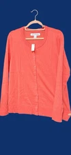 Amazon Essentials women’s size large coral salmon cardigan sweater new