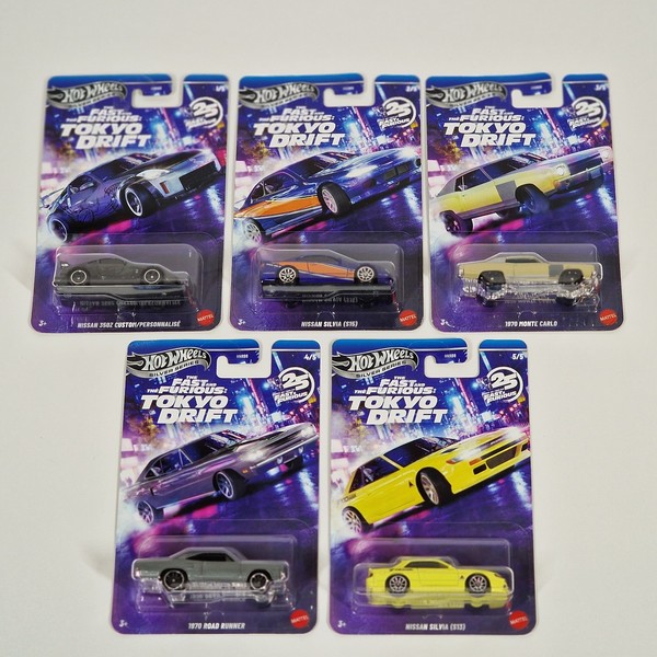 Hot Wheels Silver Series Fast & Furious: Tokyo Drift Komplettset Set 5Stk. HNR88-image