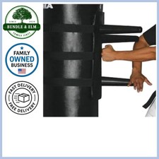 Wing Chun Entrenador Maniquí Vinilo Portátil MMA Saco de Boxeo Accesorio Negro