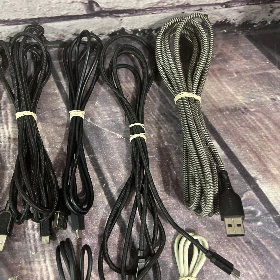 Lot Of 35 - USB-C / USB Micro / Lightning Cables Assorted Style / Lengths - Image 2 of 4