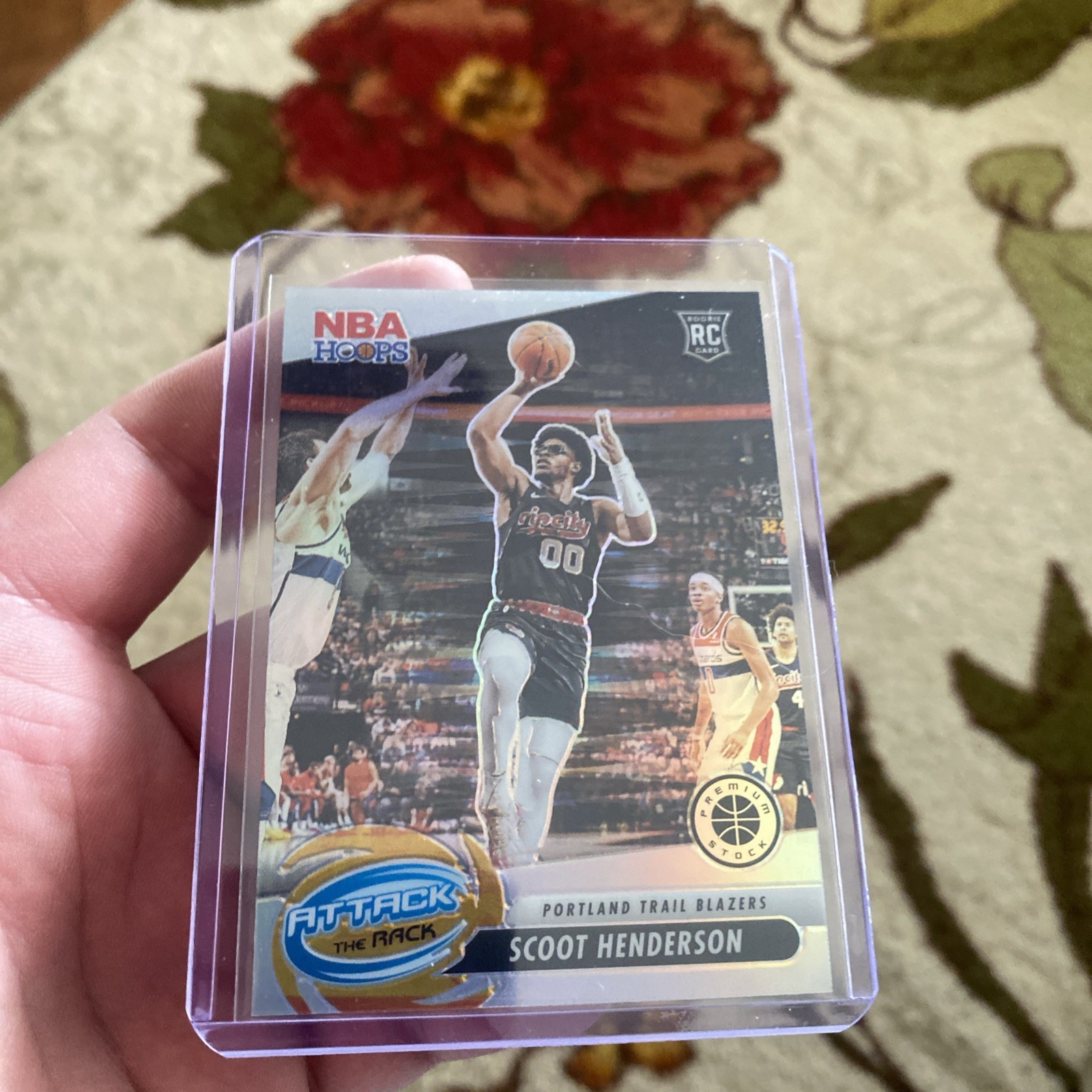 2023-24 Hoops Premium Stock Scoot Henderson Attack the Rack Silver #6