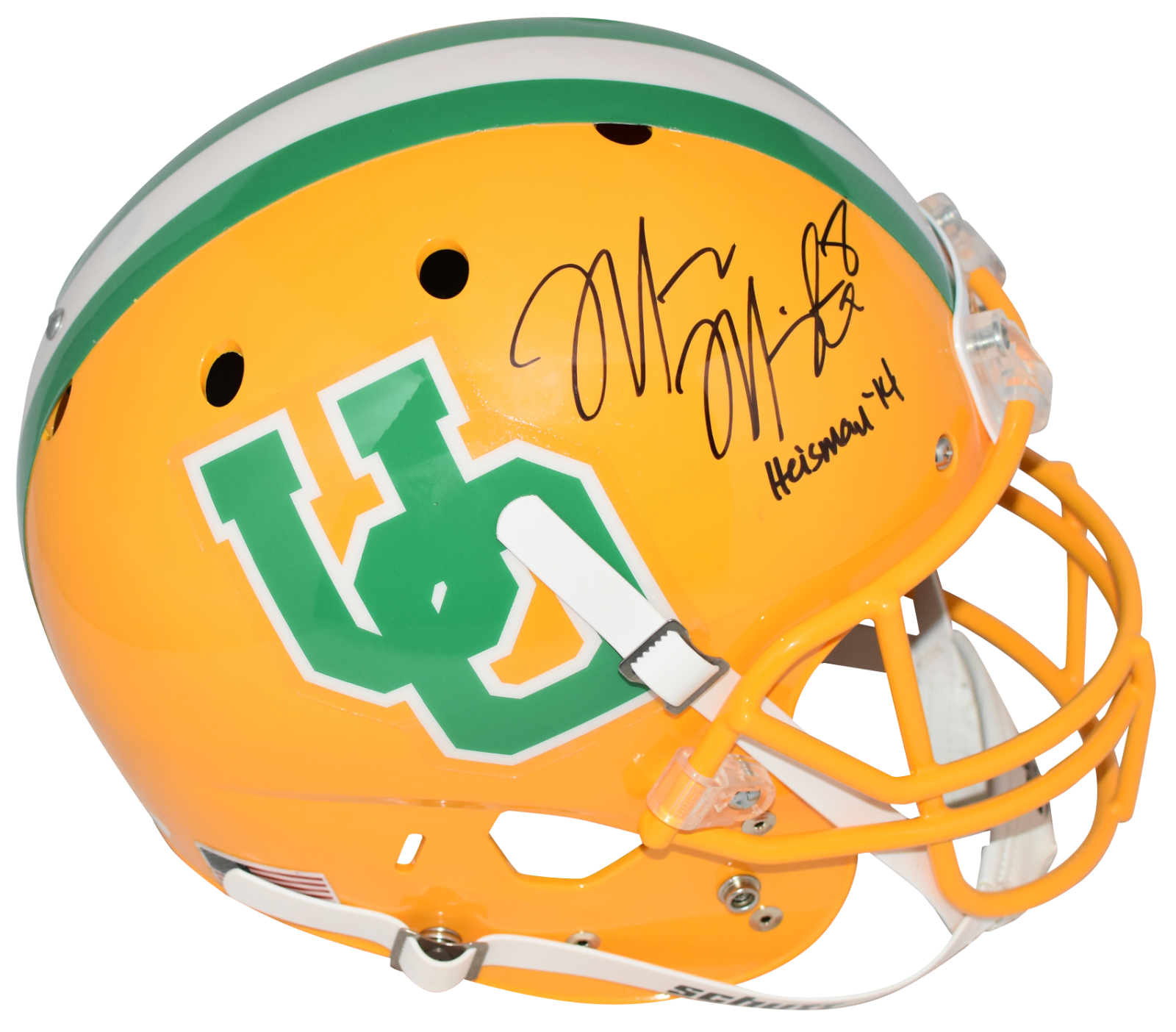 Marcus Mariota Autographed Signed Oregon Ducks FULL SIZE THROWBACK HELMET W/ HEISMAN 14 