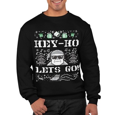 Hey Ho Let s Go Santa Weihnachtspullover Lustig Rude Ugly Sweater Unisex Pullover