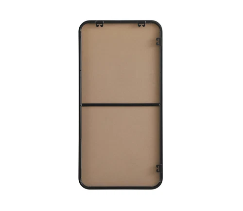 Elegant Decor Contour Metal Rectangle Mirror 18X36" Black - Picture 11 of 11