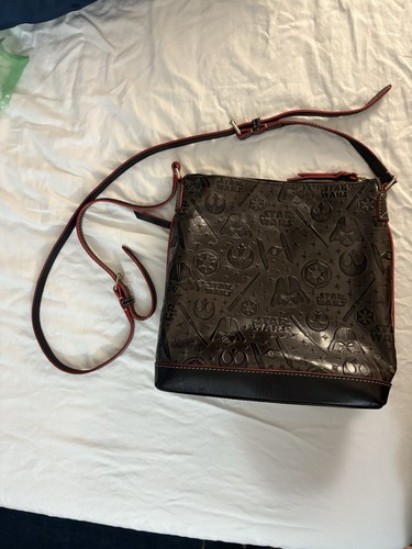 Dooney And Bourke Disney Embossed Leather Cross Body Bag Star Wars Dark Side - Picture 6 of 9