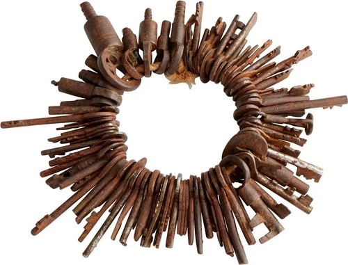 Sculpture CYAN DESIGN Key Ring Keys Rust Iron - Picture 1 of 3