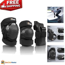 Versatile Protection Gear: Knee, Elbow  Wrist Pads for Skating and Scootering