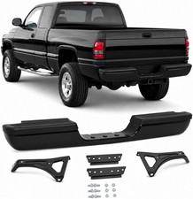 Black Rear Step Bumper for 1994-2001 Dodge Ram 1500, 1994-2002 2500 3500