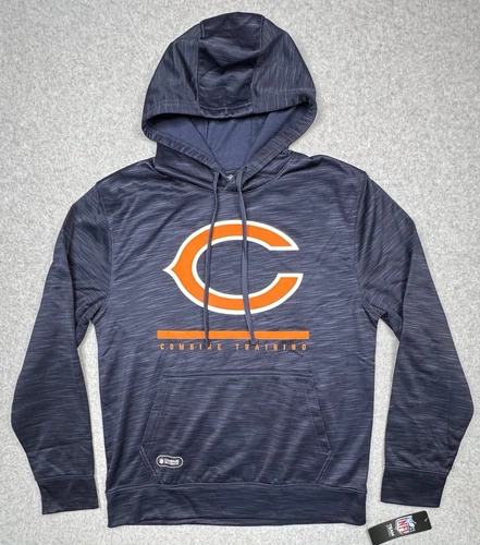 VETEMENTS Felpa con cappuccio Chicago Bears uomo blu medio combinazione autentica NFL abbigliamento squadra nuova con etichette