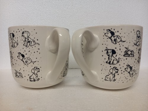 Disney 101 Dalmatiner Kaffeebecher Teetasse x2 Welpe Sketch wasch- & mikrowellengeeignet - Bild 3 von 11
