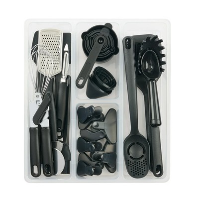 36Pc Kitchen Utensil Set with Organizer Spatula Spoon Cooking Tools Nonstick