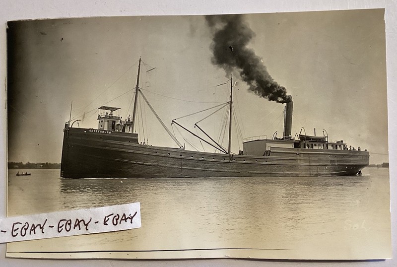 1887 GETTYSBURG LUMBER TOWING STEAMER BUILT TRENTON MI ATLANTIC COAST TWO PHOTOS