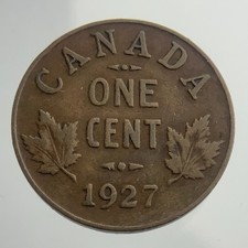 1927 Canada 1 One Cent Penny KM# 28 Circulated Coin JJ116