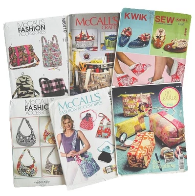 KWIK SEW MCCALLS SIMPLICITY NEW LOOK Bag And Accessories Sewing Patterns New Uncut Rucksack Tote Handbag Gloves Hat