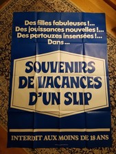 Affiche 1977 SOUVENIRS DE VACANCES D'UN SLIP 120x160 Jean DESVILLES