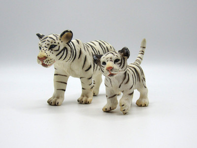 Schleich: White Siberian Adult Female Tiger and Cub 2003-lot 2