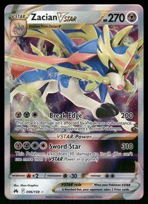 Zacian VSTAR Crown Zenith 096/159 Ultra Rare Pokémon Card