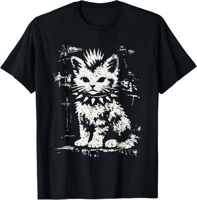 Punk Cat Grunge Rebel Cat Alternative Style T-Shirt