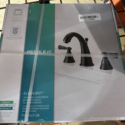 Peerless Bath Faucet Widespread Oil Rubbed Bronze Elmhurst P3565LF-OB