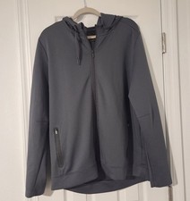 All In Motion Textured Fleece Full Zip Hoodie Jacket Gray Size L Athleisure