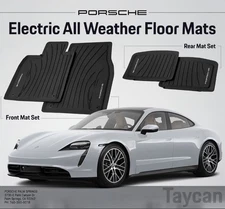 Genuine OEM Porsche 4 Piece All Weather Floor Mats for Taycan - 9J104480020OS5