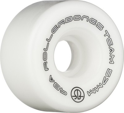 RollerBones Team Logo 57mm 98a (8-Pack) White **NEW**