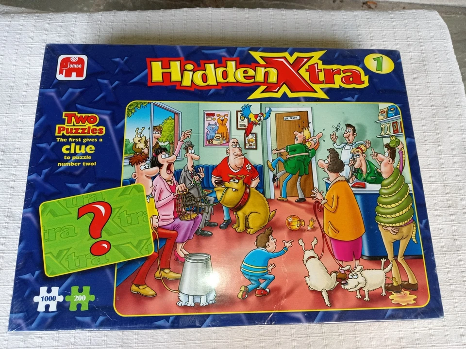 Jumbo  Hidden Xtra #1  At The Vets  1000 & 200 Piece Jigsaw Puzzle Sealed - Image 2 of 4