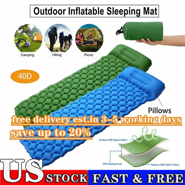 Wenzel Single Air Pad Inflatable Neverflat Fabric Sleep Pad eBay
