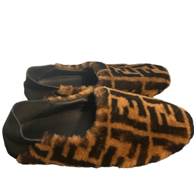 【関税&送料込み】Fendi Slippers Fendi Shearling FF Logo Slippers | eBay