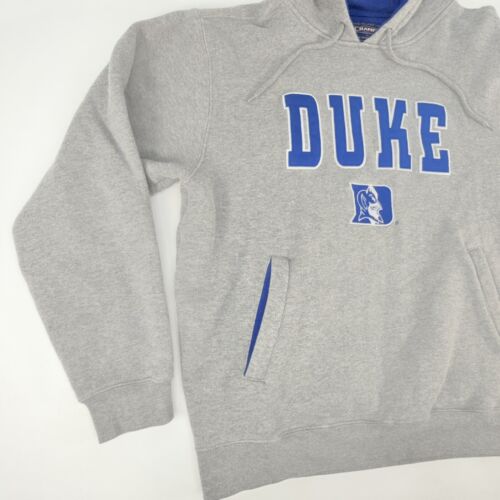 Felpa con cappuccio vintage Champs uomo Duke Blue Devils grande grigia pesante - Foto 3 di 10
