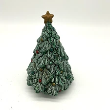 Avon Vintage Ceramic Christmas Tree Pomander Wax Fragrance Holder No Box 9"