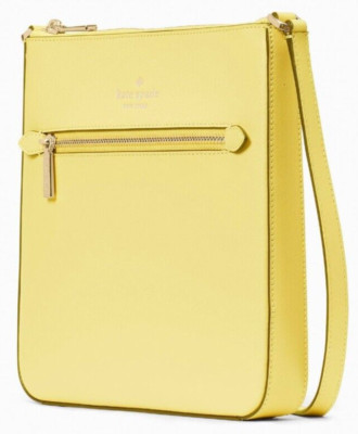 Kate Spade Sadie North South Crossbody Handbag Yellow Leather