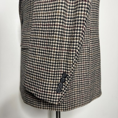 Palm Beach Men's 46L Blue Wool Sport Coat Blazer Jacket 2-Button Houndstooth USA - Picture 3 of 10