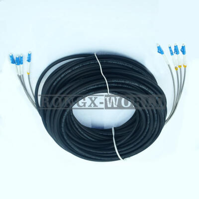 ONE Field Outdoor LC-LC UPC 4 Strand 9/125Single Mode Fiber Patch Cord 100M
