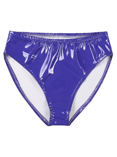 Men's Wet Look Leather Shiny Briefs Underwear Low Rise Briefs Swimwear Clubwear - Picture 40 of 75